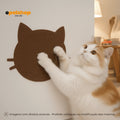 Arranhador Adesivo Carinha de Gato em Carpete Premium - Protetor e Decoração
